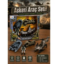 Oyuncak Askeri Araç Seti - Helikopter, Zodyak Bot, Motosiklet ve Aksiyon Asker Figürlü Özel Harekat Seti
