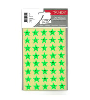 TANEX TNX-302 17mm. FLORASAN YEŞİL GÜLEN YILDIZ STICKER 2'Lİ