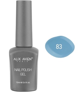 Mavi Gri Kalıcı Oje 83-Yoğun Renk Veren Jel Oje 12 ml-Nail UV Gel Polish 83
