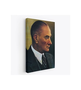 Atatürk Portre Tablosu Mustafa Kemal Atatürk Dikdörtgen Kanvas Tablo-DH-85