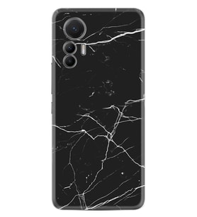 Xiaomi 12 Lite Kılıf Resimli Desenli Baskılı Silikon Siyah Mermer 1299