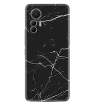 Xiaomi 12 Lite Kılıf Resimli Desenli Baskılı Silikon Siyah Mermer 1299