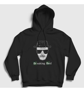 Presmono Unisex Siyah Heisenberg V2 Breaking Bad Kapüşonlu Sweatshirt 184848tt