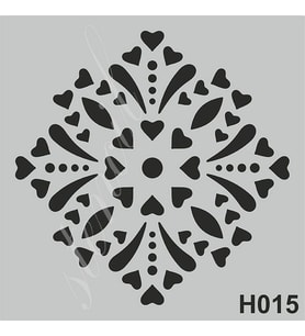 H015 Stencil Boyama Şablonu 25x25 cm. 