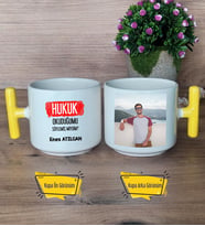  Hukuk Okuduğumu Söylemiş Miydim  Kupa Bardak Fotoğraflı T Sarı Kulplu Hukuk Öğrencisine Hediye