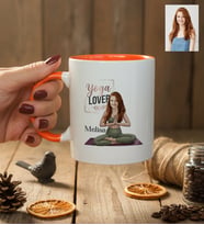 Kişiye Özel Karikatürlü Yoga Lover Motivasyon Kupa Bardak Doğum Günü Hediyesi