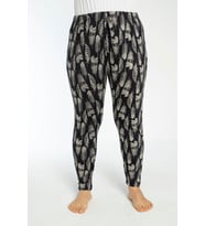 Büyük Beden Cepli Viskon Yazlık Kadın Pijama Altı Tek Alt y11 (Siyah)