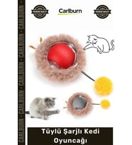 #Oyuncak Kedinizin Eğlenceli Etkileşimli Gelişimi Motorlu Pilesiz Hareket Tüylü Şarjlı Kedi Oyuncağı