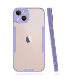 Apple İphone 14 Kılıf Platin Silikon - Lila