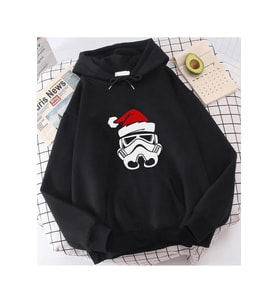 Star Wars Stormtrooper Yeni Yıl Kapşonlu Sweatshirt (Siyah)