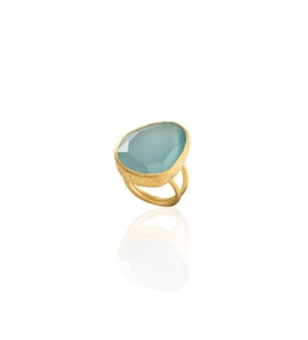 Kadir Jewellery 22 Ayar Altın Kaplama Kadın Fosil Taşlı Yüzük