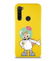 Xiaomi Redmi Note 8 Soft Premier Kapak Sandy Tasarımlı Silikon Kılıf - Sarı (Şeffaf)