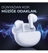 TWS Kablosuz Kulak İçi Kulaklık - Aktif Gürültü Engelleme (ANC+ENC), 240S Batarya, Beyaz