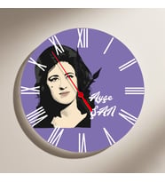 Ayşe Şan Resimli Roma Rakamlı Duvar Saati - Seeta Eyşe Şan (Krem)