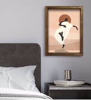 BK Gift Yatak Odası Konseptli Doğal Masif Ahşap Çerçeveli Tablo 45x65cm-13