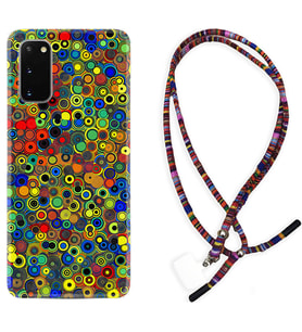 Samsung A02S A03S A10 A12 A13 A21S A22 Kılıf Boyun Asklı Rasta Silikon Nazar Boncukları 1746