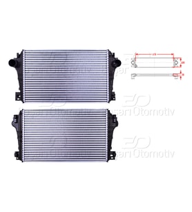 Turbo Radyatörü Volkswagen Amarok 2010-2013 618x400x30