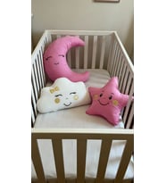 Baby Clime, Bebek Uyku Arkadaşı Yastık Seti – 3 Parça (Pembe)