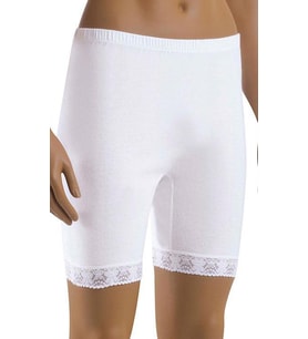 6 lı Paket Şahin Bayan Ribana Streç Dantelli Paçalı Slip 30301 (Beyaz)