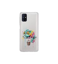 Samsung Galaxy M51 ile Uyumlu Splash Bukalemun Tasarımlı Şeffaf Silikon Kılıf