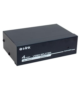 S-Link SL-2504 4 PORT 250 Mhz Monitör Çoklayıcı VGA Splitter Dağıtıcı Vga Monitör Çoğaltıcı
