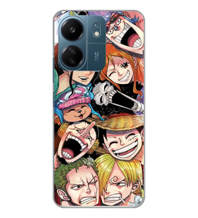 Xiaomi Redmi 13C Uyumlu One Piece Tasarımlı Şeffaf Telefon Kılıfı