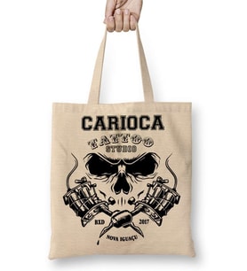 Oficial Carioca Tattoo Studio Bez Çanta Uzun Saplı