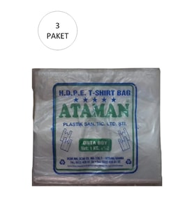 Kalın Şeffaf Atlet Poşet Orta Boy 27x47 Cm 1 Kg (3 Paket-Takriben 435 Adet)