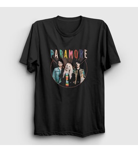 Presmono Unisex Siyah Band Müzik Paramore T-Shirt