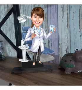 Romeo dişçi karikatur biblo