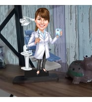 Romeo dişçi karikatur biblo