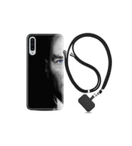 Samsung Galaxy A70 Kılıf Desenli Silikon Ipli Boyun Askılı Atatürk Portre 3 1331