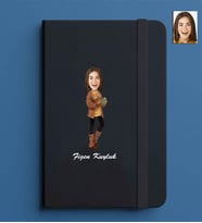 Kişiye Özel Kadın Model 13x21 Siyah Defter-51