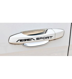 Egea Sport Kapı Kolu ve Jant sticker seti 8 adet yazı 123