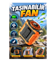 5000mAh Şarjlı Taşınabilir Bel Boyun ve El Fanı
