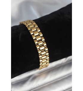 316L Çelik Gold Renk 12 mm Kalınlık Erkek Bileklik 5886 - SSSSSS3589-9327