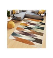 Rovigo Home Dijital Baskı Yıkanabilir Kaymaz Taban Salon Halısı RVG0481 (Sarı)