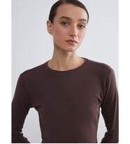 LCW EVERYDAY Kahverengi Bisiklet Yaka Kadın Body