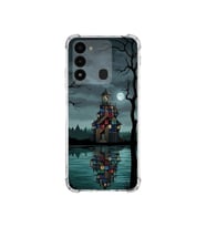 PrintiFy Tecno Spark8c056b ile Uyumlu Simya Serisi Gölge Ve Cam Tasarımlı Uv Baskılı Köşe Korumalı Antişok Kılıf