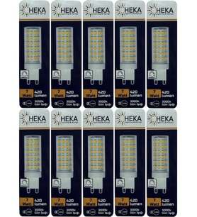 (10 Adet) Heka 7W (49W) 3000K (Gün Işığı) G9 Duylu Dim Edilebilir Led Kapsül Ampul