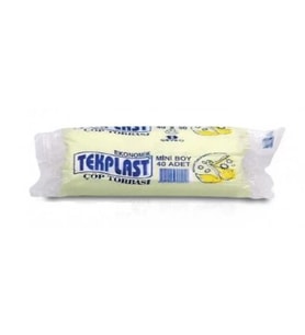 Tekplast Mini Boy Çöp Torbası 40x50cm (40 lı Paket)
