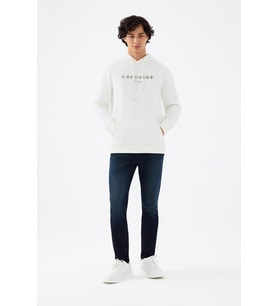 Loft Erkek Sweatshirt (Beyaz)