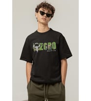One Piece Zoro Logo Siyah Tişört