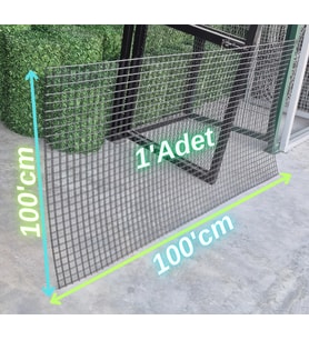 Hasır Tel-( 3 x 3 Göz Aralıklı - 2.5'mm ) ( 100 x 200 Ebatında )-( 1 ADET )=Siyah