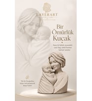 layerart Kişiye Özel Parametrik Anne & Çocuk Ahşap Büst 25cm – El Yapımı Modern Dekor