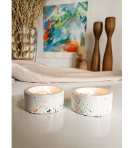 TERRAZZO 2'Lİ DEKORATİF TEALIGHT MUMLUK