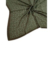 Mısırlı Eşarpları Devore Geometrik Desenli Eşarp (Haki)