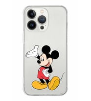 Apple iPhone 13 ProMax Uyumlu Köşe Korumalı Antişok  Kapak Mickey Mouse Tasarımlı Şeffaf  Kılıf