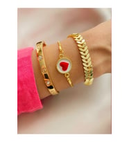 Altın Kaplama 3 lü Kombin Bileklik Seti Gold Renk Kadın Zincir Bilezik Künye Asansör Pandora