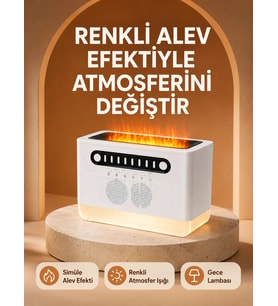 Type-C Şarjlı Kablosuz Hoparlör Beyaz Gürültü ve Atmosfer Işığı